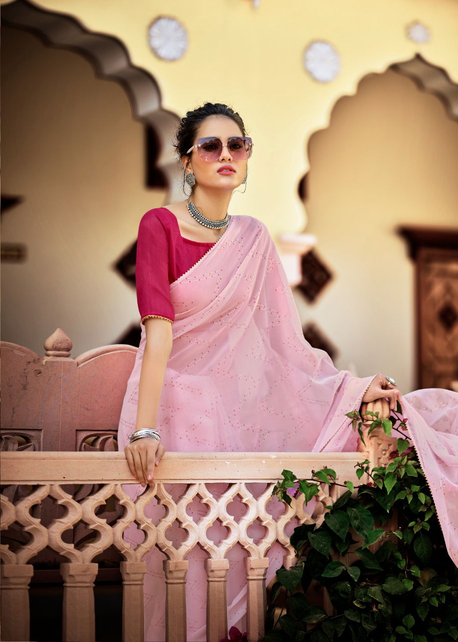 Kashvi Mahi Party Wear Chiffon Printed Designer Saree Collection